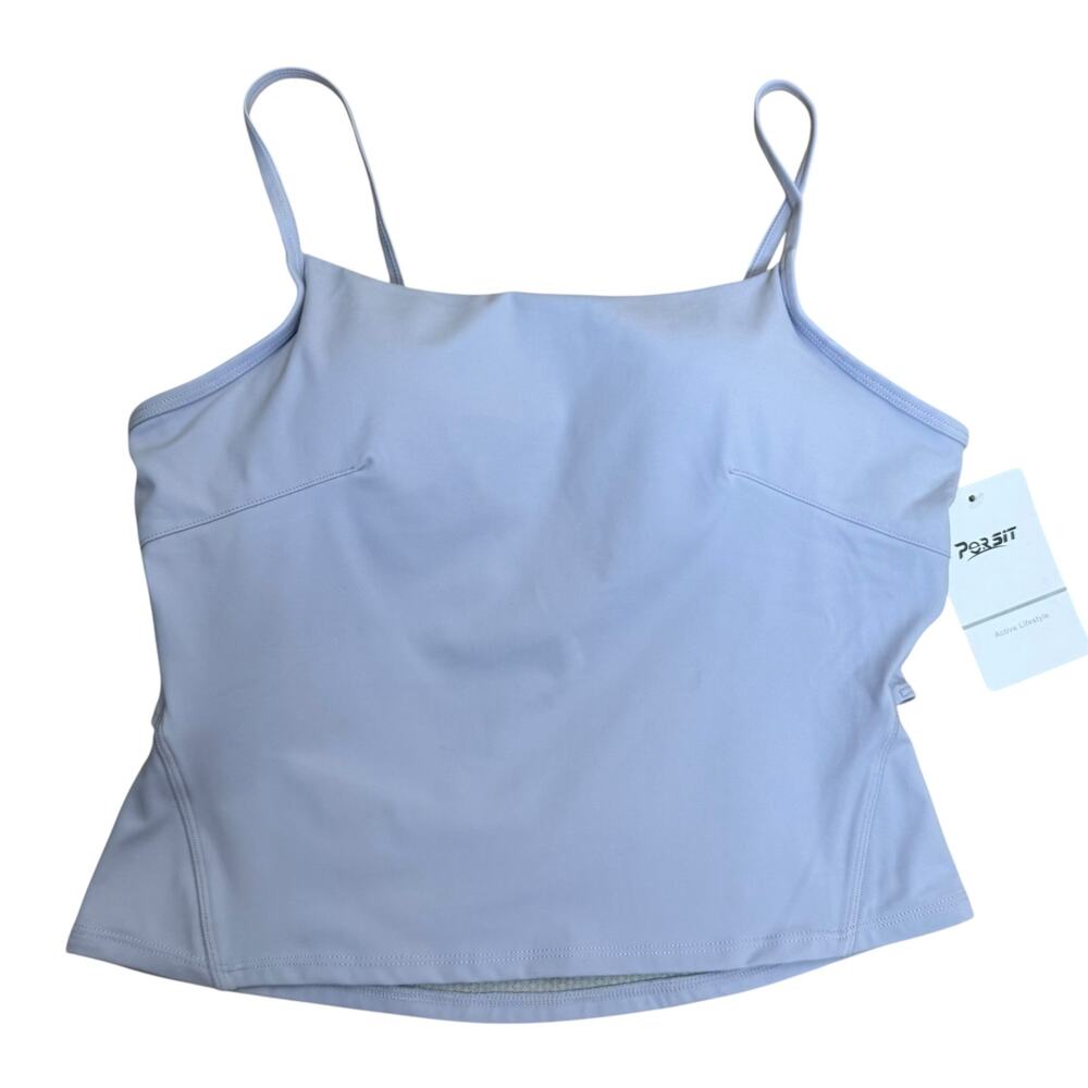 NWT Persit Active Tanks Medium Lot of 2 Built in Bra Athletic Athleisure Cutout - Picture 8 of 12